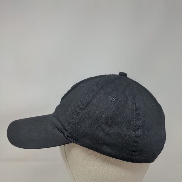 New Chef Slideback Hat Black One Size Adjustable Solid Blank 6 Panel - Picture 3 of 7